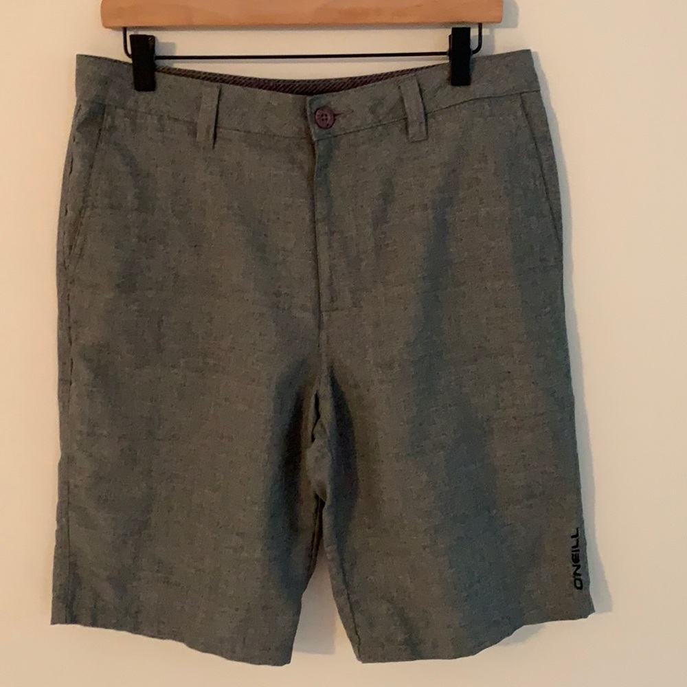 O’Neill viscose blend flat front chino shorts